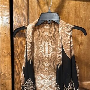 Elegant Black and Cream Cardigan